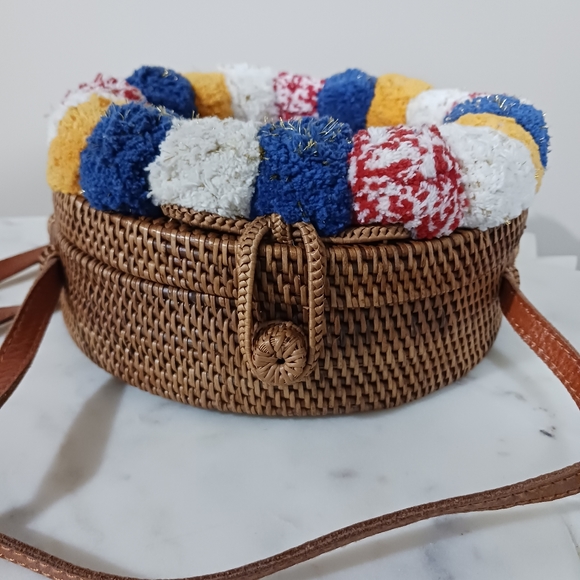 Cleobella Williamsburg Pom Pom Cantina Crossbody Anthropologie - Picture 6 of 14